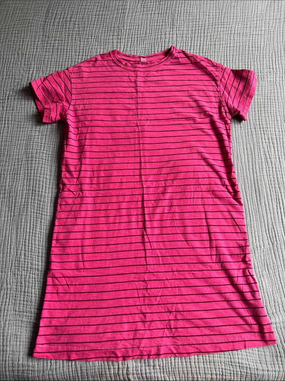 Old Navy Pink Striped T-Shirt Dress